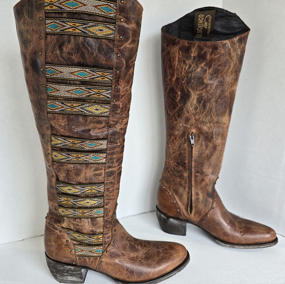 Old Gringo Shoes - Old Gringo Brown Leather Heeled Boots Elina 7.5 Tall Boho